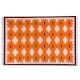 Handmade Orange Cotton Boho Dhurrie For Living Room